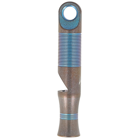 We Knife Whistle Blue Titanium with Brown Paracord (A-05BP)