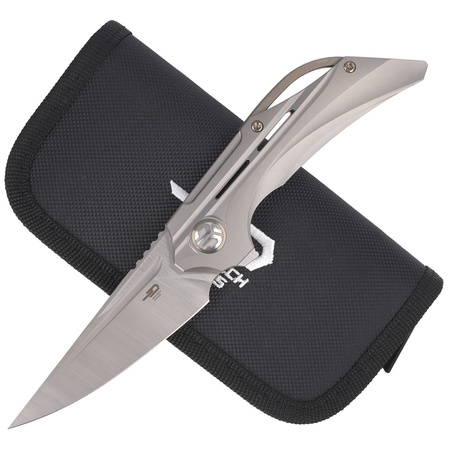 Nóż składany Bestech Vigil Gray Titanium, Satin M390 by Kombou (BT2201A)