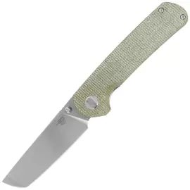 Bestech Sledgehammer Beige Micarta, Satin /  Stonewashed D2 knife (BG31D)