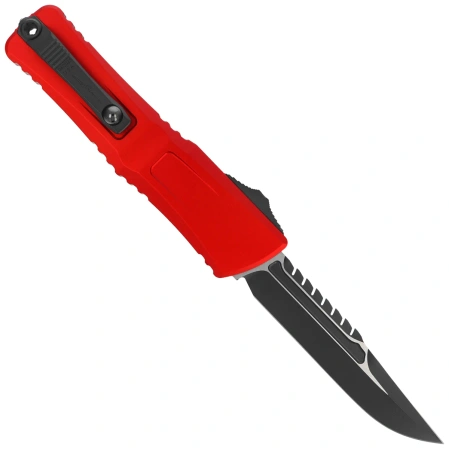 Microtech Combat Troodon Gen III Interceptor Signature OTF Knife Red Aluminum, Black M390MK by Tony Marfione (1217-1RDS)