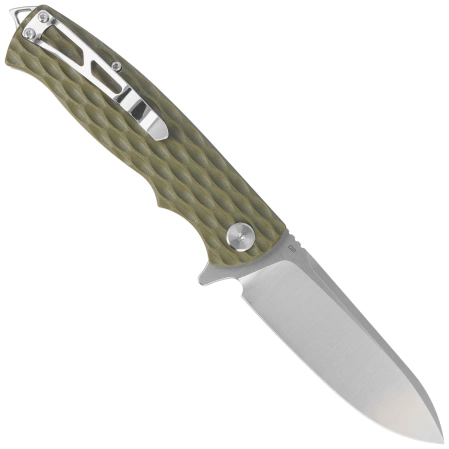 Bestech Grampus Knife Green G10, Stonewashed/Satin D2 (BG02B)
