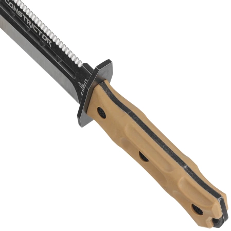 Third Decor Habitat Constrictor Knife Brown Rubberized ABS, Stonewashed/Satin 420 (H0302)