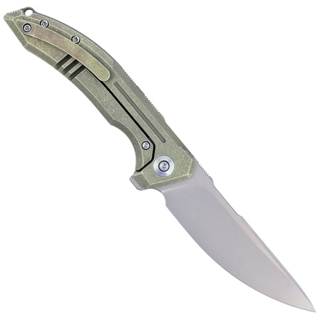 Nóż składany WE Knife Quixotic Green Titanium, Silver Bead Blasted CPM 20CV (WE21016-4)