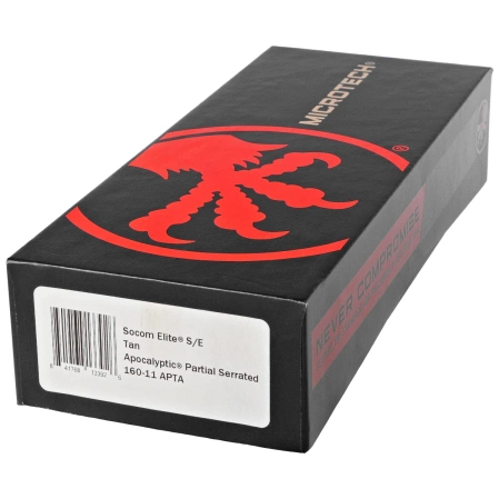 Nóż składany Microtech Socom Elite S/E-M Tan Aluminum, Apocalyptic P/S M390 by Tony Marfione (160-11APTA)