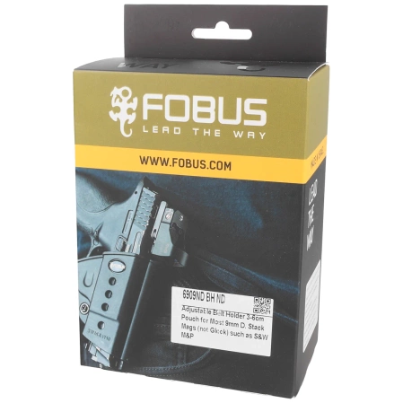 Fobus Magazine Pouch for 9mm Double Stack Magazines (excluding Glock) such as Ruger SR9, American Pistol 9mm, CZ P07, S&W M&P, Walther PPQ, IWI MASADA, Belt Attachment (6909ND BH ND).
