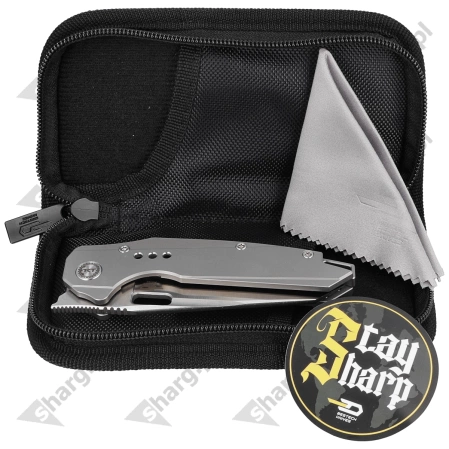 Bestech Nyxie Grey Titanium, Stonewashed/Satin CPM S35VN by Todd Knife and Tool Knife (BT2209A)