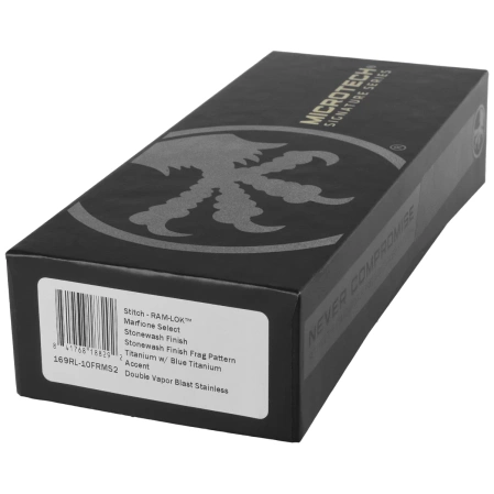 Microtech Marfione Select Stitch Ram-Lok S/E Knife Frag Titanium, Double Vapor Blast HW, Stonewashed M390MK by Borka Blades and Tony Marfione (169RL-10FRMS2)