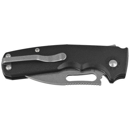 Demko Shark Cub Slicer Shark Knife Black GRN, Stonewashed AUS10A by Andrew Demko (SC-10A-GRNBLK-SS)