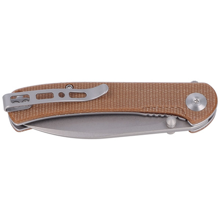 Sencut Knife Scepter Brown Micarta, Stonewashed 9Cr18MoV (SA03D)