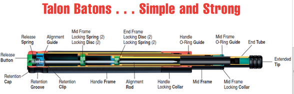 ASP Talon Infinity Baton 40cm Foam, Disc Loc Button (22211)