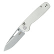 Kubey Bluff White G10, Sandblasted 14C28N by Garet Caronna (KU248G)