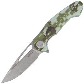 Kubey Dugu Knife Camo G10, Beadblasted 14C28N (KU210H)