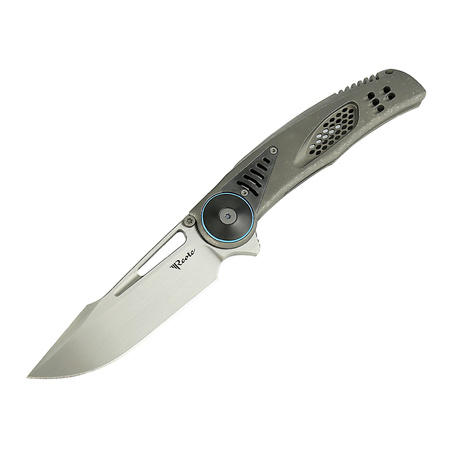 Reate GTR LE No 025/200 Knife Dark Bead Blast Stonewashed Titanium/Zirconium Inlay, Hand Satin M390 (GTR TDBB-STW.ZIM.SAT)