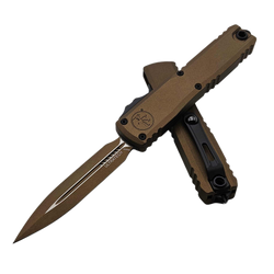Microtech Ultratech Gen III ZBP D/E OTF Knife Burnt Bronze Cerakote Aluminum, Burnt Bronze Cerakote M390MK by Tony Marfione (1122-1UB-C19Z4)