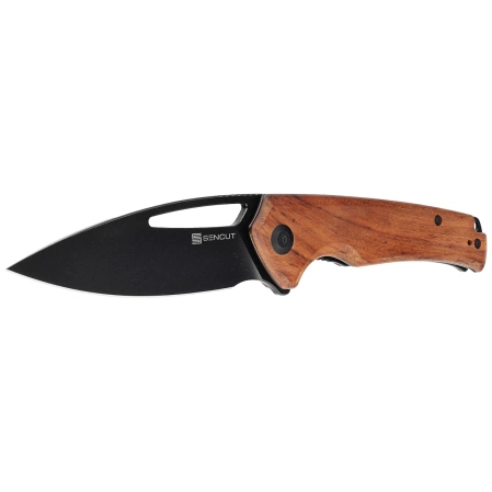 Sencut Mims Guibourtia Wood, Black Stonewashed 9Cr18MoVS knife (S21013-4)