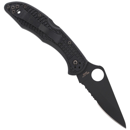 Spyderco Delica 4 FRN Black/Black Blade CombinationEdge Knife (C11PSBBK)