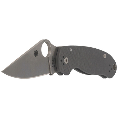 Spyderco Para 3 G-10 Dark Gray Maxamet Plain Knife (C223GPDGY)