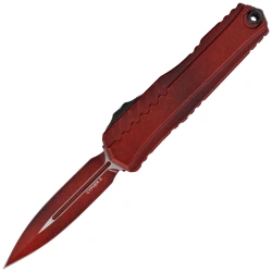 Nóż automatyczny OTF Microtech Cypher II D/E Weathered Crimson Aluminum, Weathered Crimson M390MK by Deryk Munroe i Tony Marfione (1242-1WCM)