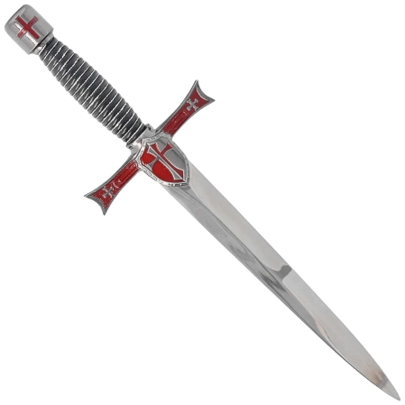 Sztylet Decor Habitat Templar Dagger Burgundy/Black/Silver ABS, Satin Stainless Steel (S3319)