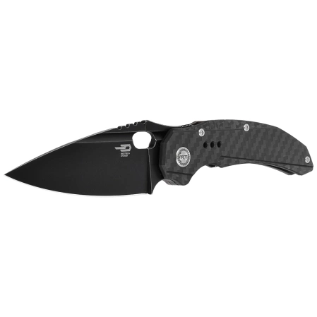 Bestech Exploit Black Titanium/CF, Black Stonewashed CPM S35VN by Todd Knife and Tool (BT2005G)