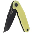 Nóż składany Kubey Carve Translucent Yellow G10, Blackwashed AUS-10 (KB237J)