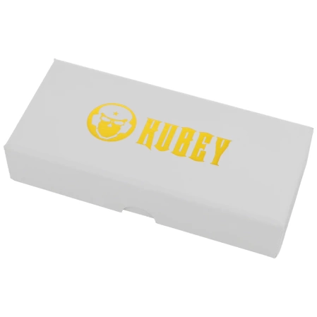 Kubey Sylow Knife Blue Titanium, Stonewashed 14C28N by James Lowe (KU260B)