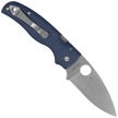 Spyderco Shaman Knife Cobalt Blue G10, Satin CPM SPY27 by Sal Glesser (C229GPCBL)