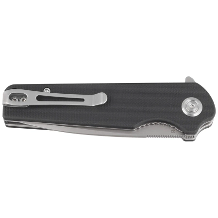 Kubey Knife Wolverine, Black G10, Sand Blasted D2 (KU233A)