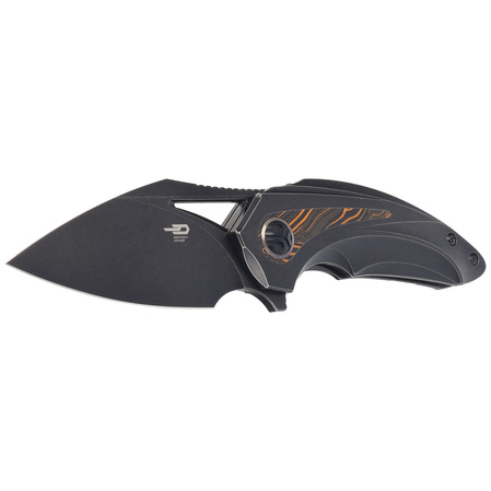 Nóż składany Bestech Nuke Black Titanium/Black Orange G10, Black Stonewashed M390 by Kombou (BT2107E)