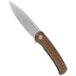 Civivi Cetos Brown Micarta / Steel, Silver Bead Blasted 14C28N (C21025B-1)