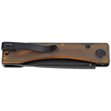 Kubey Akino Knife Yellow Ultem, Blackwashed 14C28N by Tiguass (KU2102H)