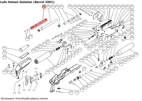 Lufa wiatrówka PCP Hatsan Hercules, Galatian, Predator 5.5 mm