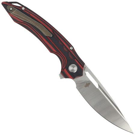 Bestech Knife Ornetta Carbon Fiber / Red G10, Stonewash / Satin N690 by Kombou (BL02B)