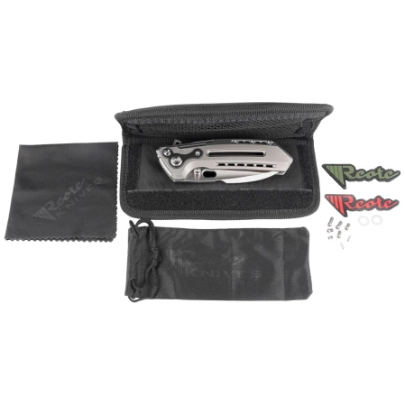 Reate T6000 Gray Titanium Knife, Satin M390 by Alvin Lee