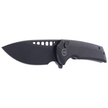 WE Knife Mini Malice Black Titanium, Black Stonewashed CPM 20CV by Ferrum Forge (WE054BL-1)