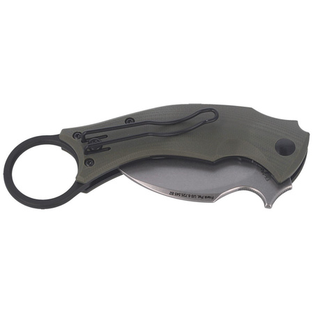 Nóż składany FOX Karambit Black Bird by Bastinelli G10 OD Green, Stone Washed (FX-591 ODSW)