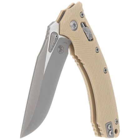 Nóż składany Microtech Amphibian Ram-Lok S/E Fluted Tan G10, Apocalyptic M390MK by Tony Marfione (137RL-10APFLGTTA)