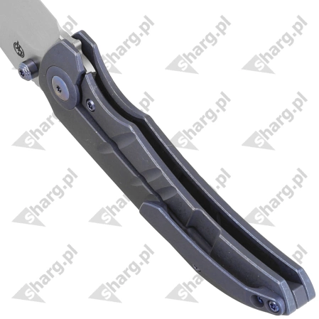 Nóż składany WE Knife Riff-Raff Blue Titanium, Hand Rubbed Satin CPM 20CV by Matthew Christensen (WE22020B-2)