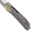 Nóż składany Remette RT-Peregrine Falcon Gray/Brown/Thunder Lightning Titanium, Hand Fine Grinding Pearlescent M390 (RTT1-CX)