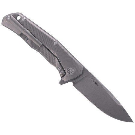 Nóż składany LionSteel T.R.E. Grey Titanium / Grey Ti, Stone Washed M390 by Molletta (TRE GY)