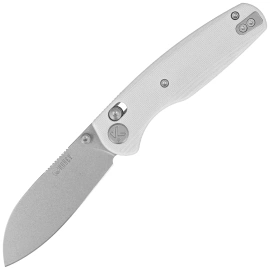 Nóż składany Kubey Breeze White G10, Stonewashed 14C26N by Caleb Waltman (KU288E)
