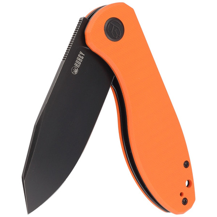 Kubey Knife Master Chief Orange G10, Blackwashed AUS-10 by Keanu Alfaro (KU358E)