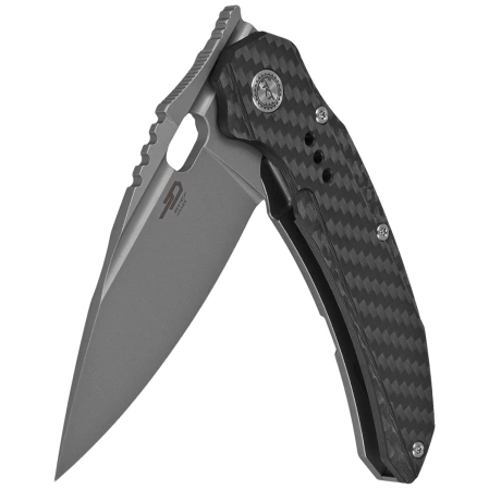 Nóż składany Bestech Exploit Grey Titanium/Carbon Fiber, Stonewashed CPM S35VN by Todd Knife and Tool (BT2005F)