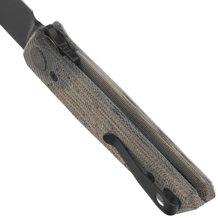 Reate PL-6 Green / Black Micarta, Black PVD Nitro-V (PL-6 GRBKM PVD)