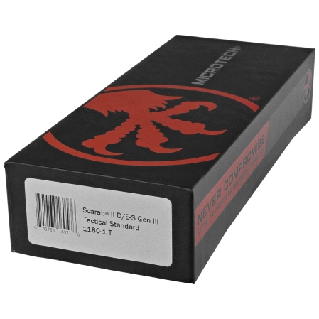 Microtech Scarab II Gen III D/E-S OTF Knife Black Aluminum, Tactical M390MK by Tony Marfione (1180-1T)