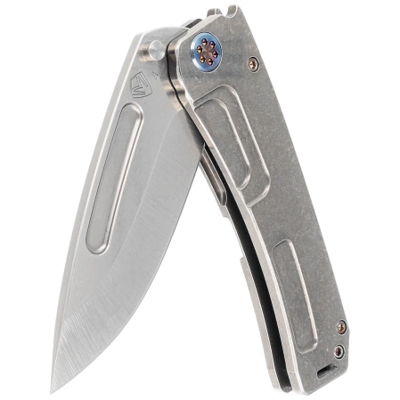 Nóż składany Medford Marauder-H D/P Tumbled Titanium, Flamed HW/Clip, NP3 Breaker, Tumbled S45VN by Greg Medford (MK045STD-01TM-TFCF-BN)