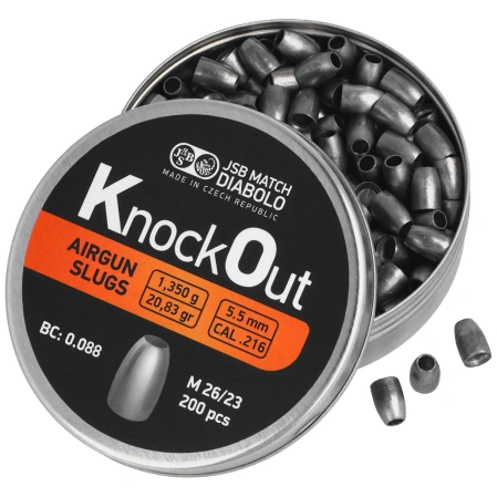 JSB Slug KnockOut .216 / 5.50 mm, 1.350 g, 200 pcs (546022-200)