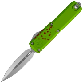Microtech UTX-85 Gen IV D/E OTF Knife Zombie Aluminum, Stonewashed M390MK by Tony Marfione (12324-10Z)