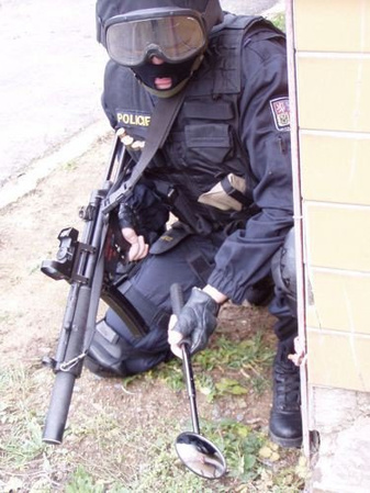 Lusterko taktyczne ESP 71mm do pałki teleskopowej z etui (BMO-02 / BMH-02)