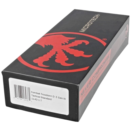 Nóż automatyczny OTF Microtech Combat Troodon Gen III D/E Black Aluminium, Tactical M390MK by Tony Marfione (1142-1T)